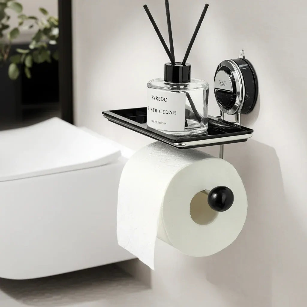Self-Adhesive Stainless Steel Wall-Mounted Toilet Paper Holder