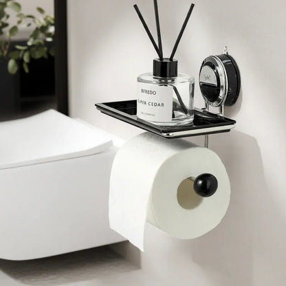Self-Adhesive Stainless Steel Wall-Mounted Toilet Paper Holder