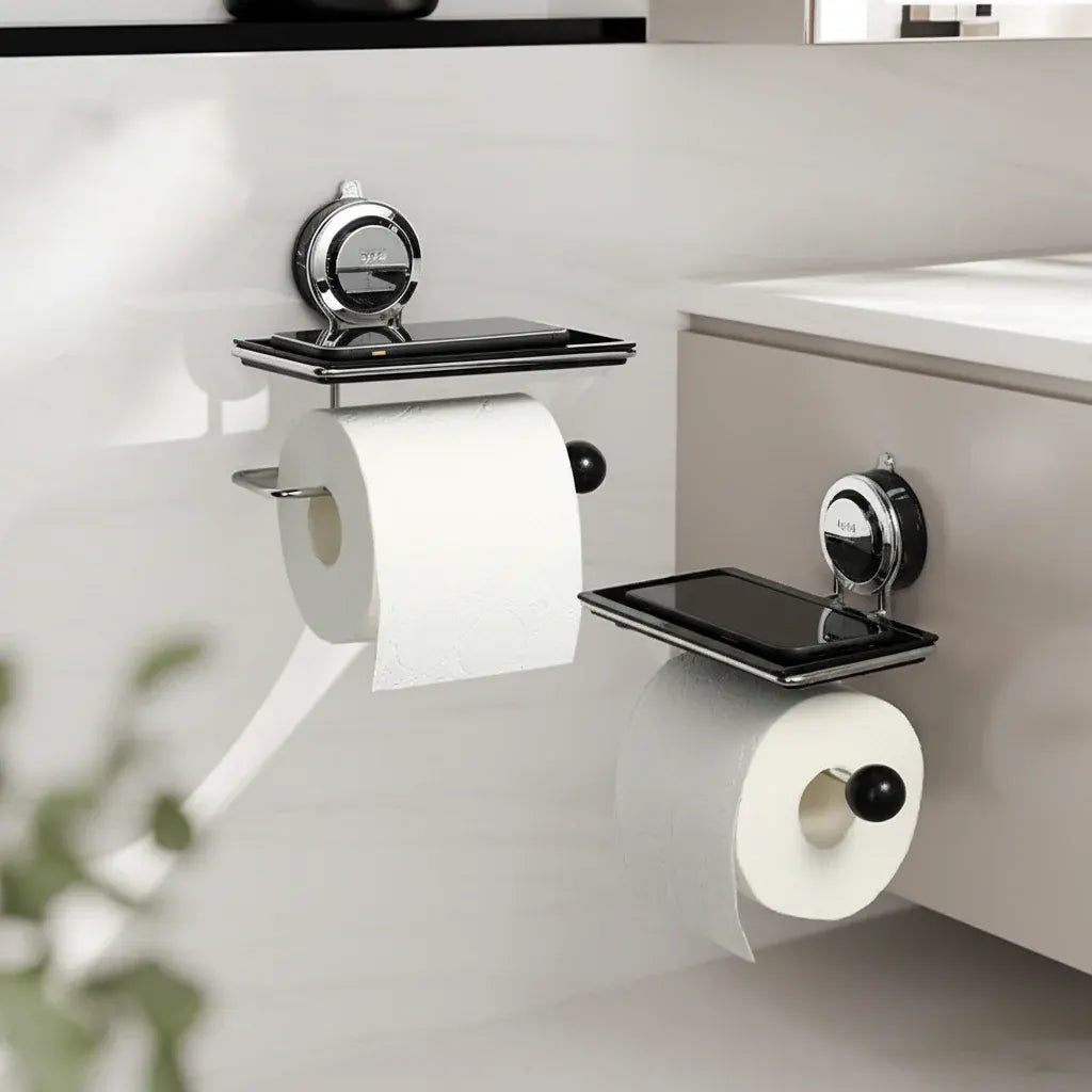 Self-Adhesive Stainless Steel Wall-Mounted Toilet Paper Holder