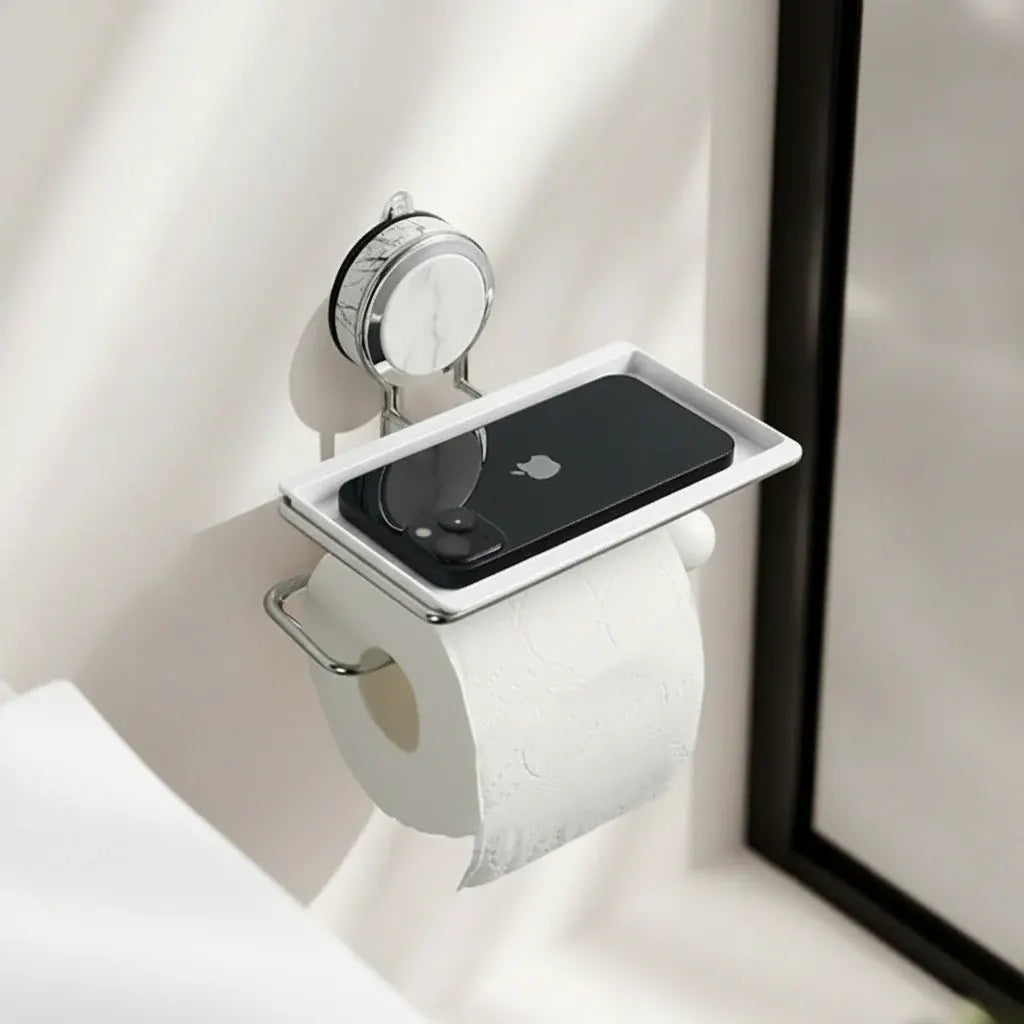 Self-Adhesive Stainless Steel Wall-Mounted Toilet Paper Holder