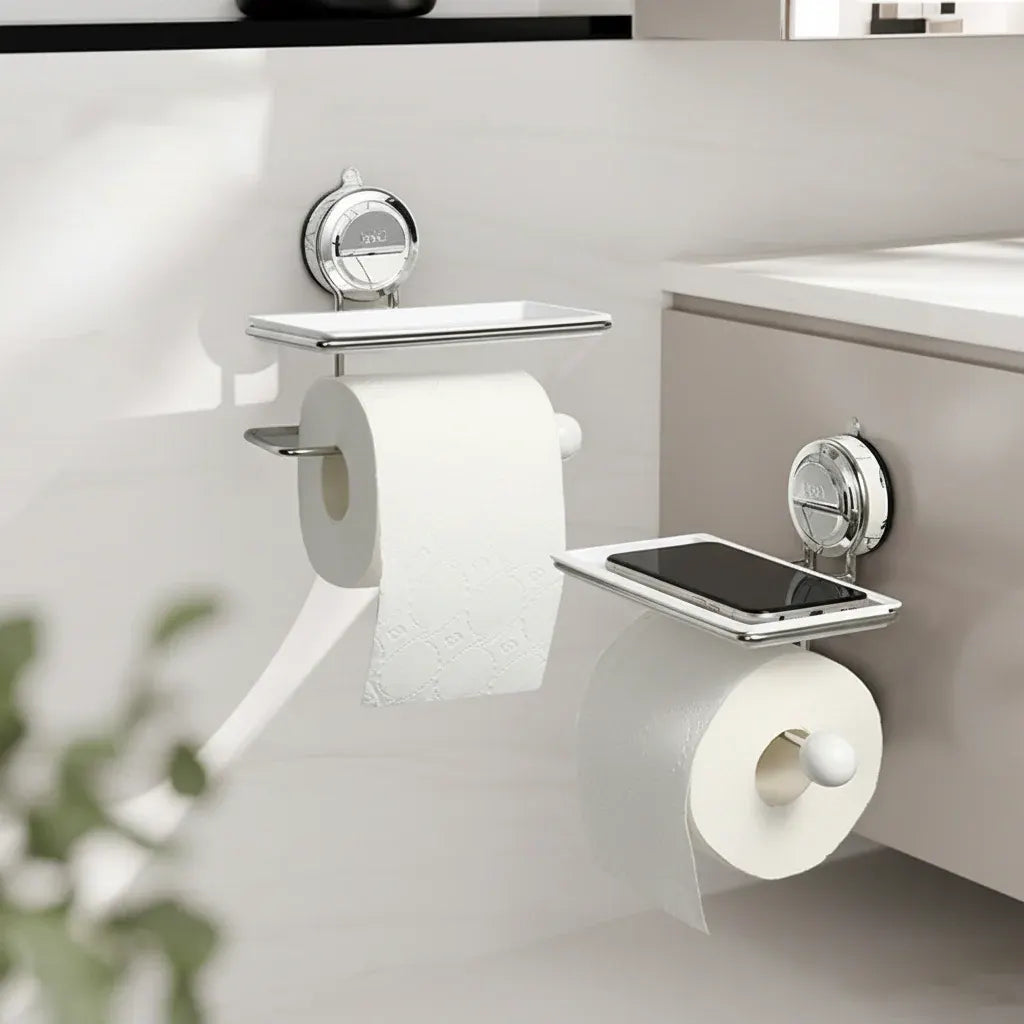 Self-Adhesive Stainless Steel Wall-Mounted Toilet Paper Holder