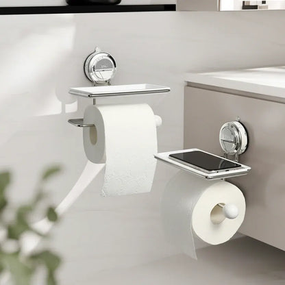 Self-Adhesive Stainless Steel Wall-Mounted Toilet Paper Holder