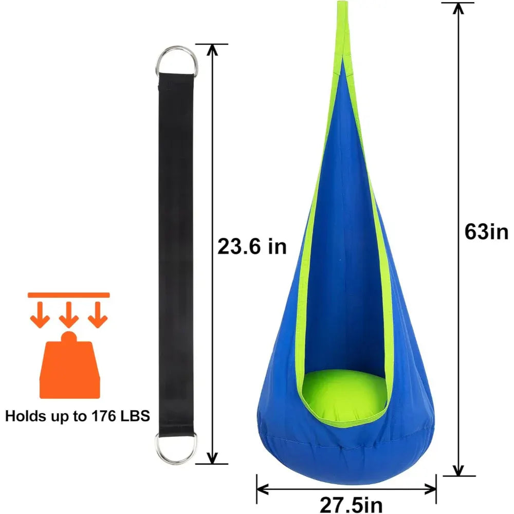 Sensory Hanging Pod Chair Swing for Kids