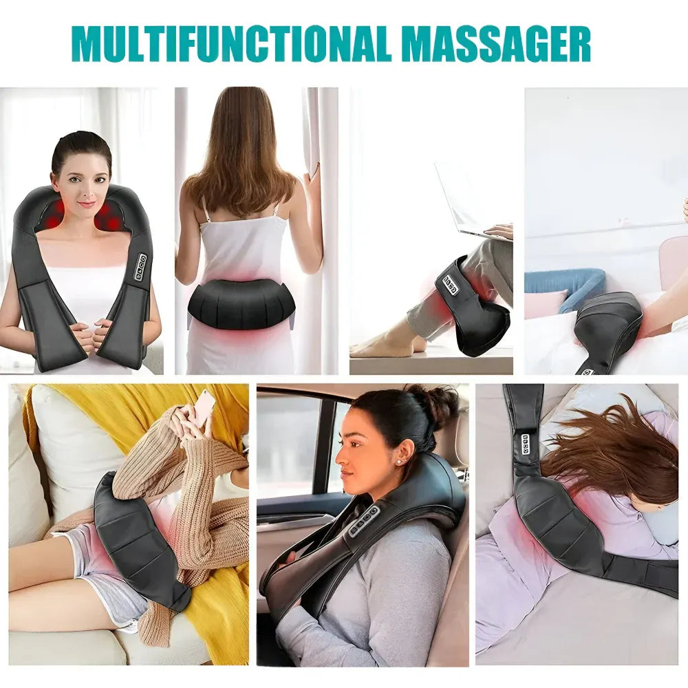 Shiatsu Electric Neck Massager for Home and Car Use