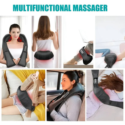 Shiatsu Electric Neck Massager for Home and Car Use