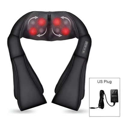 Shiatsu Electric Neck Massager for Home and Car Use