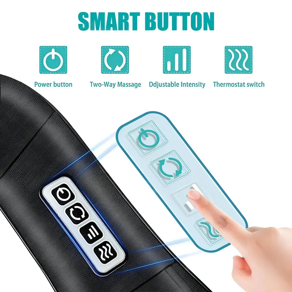 Shiatsu Electric Neck Massager for Home and Car Use