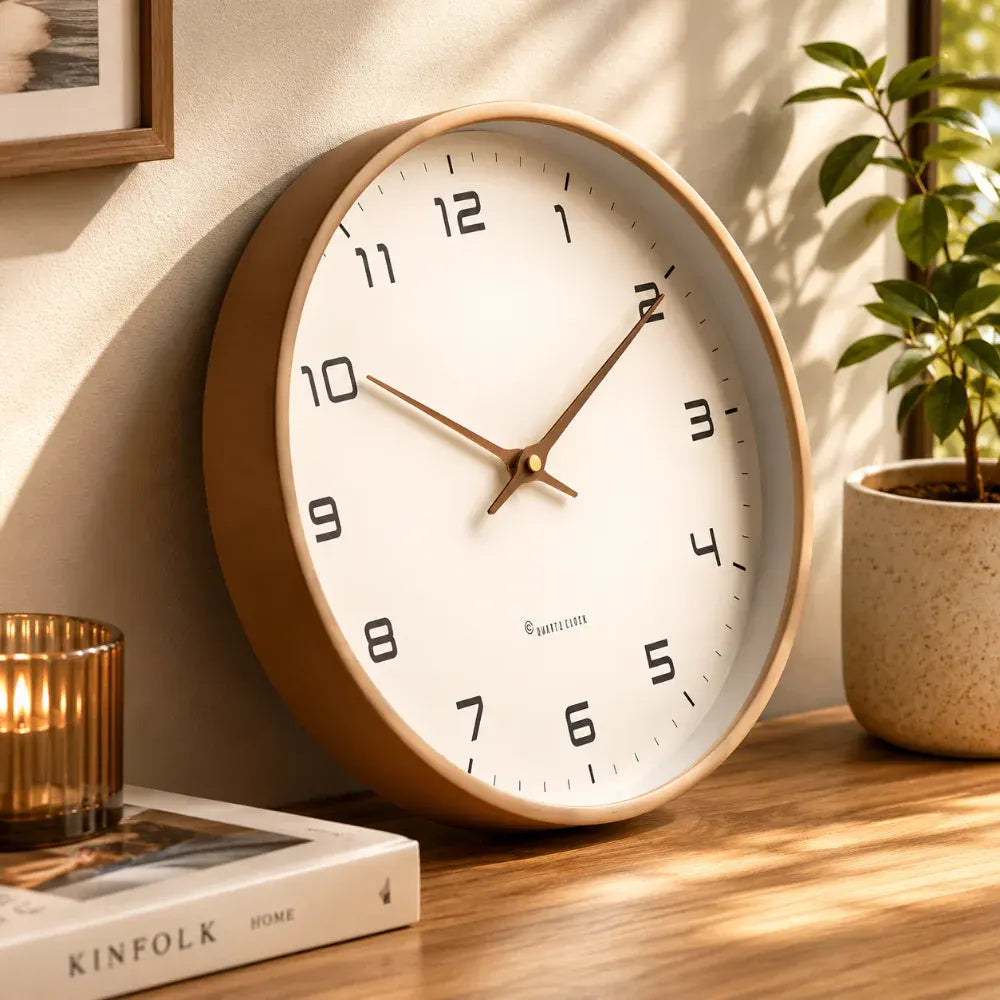 Silent Modern Round Wall Clock - Decorative Home Accent