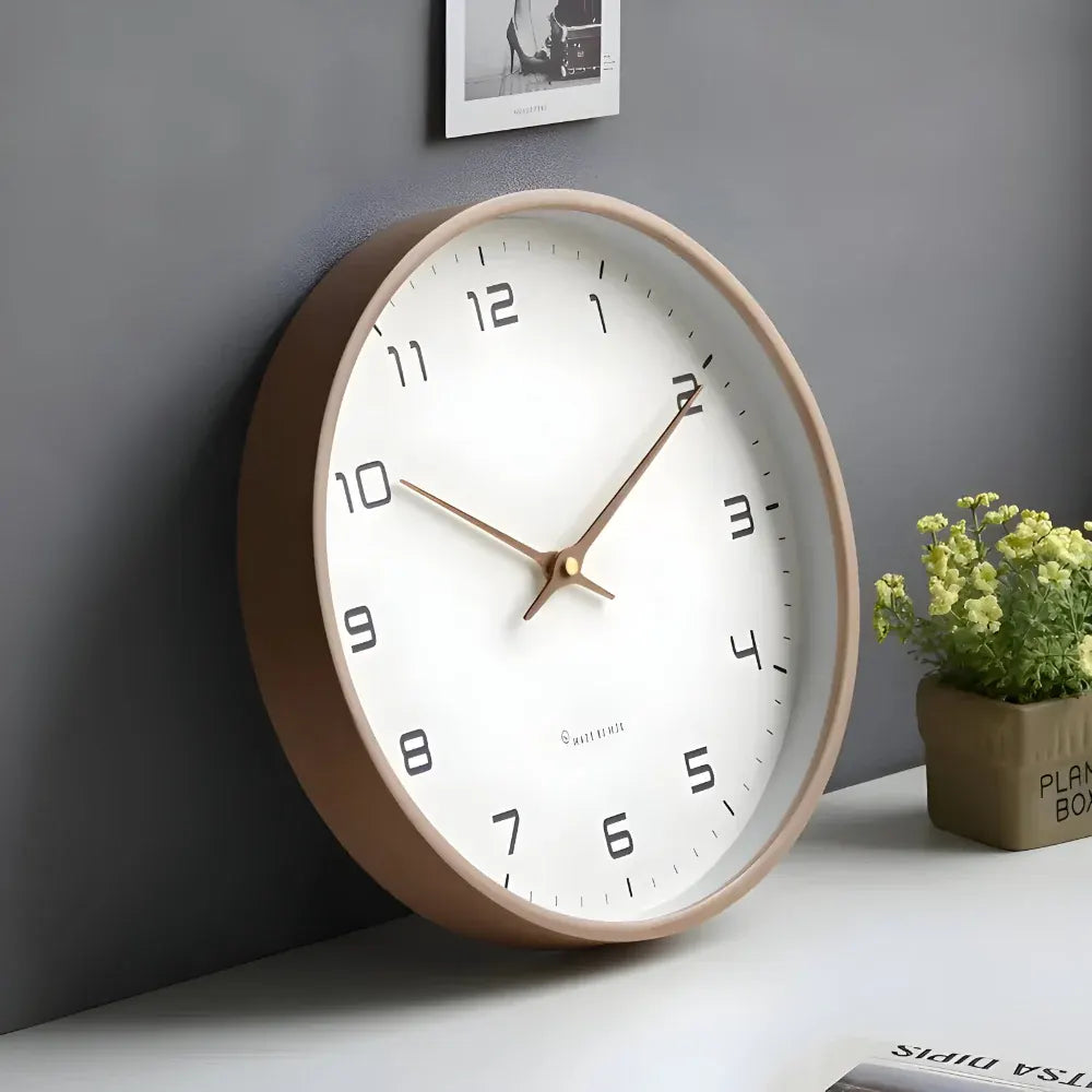 Silent Modern Round Wall Clock - Decorative Home Accent