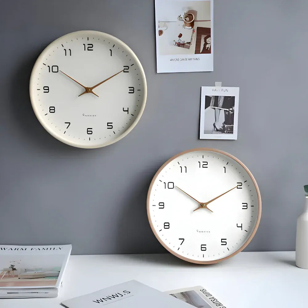 Silent Modern Round Wall Clock - Decorative Home Accent