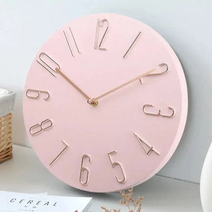 Silent Round Wall Clock for Home & Office Decor