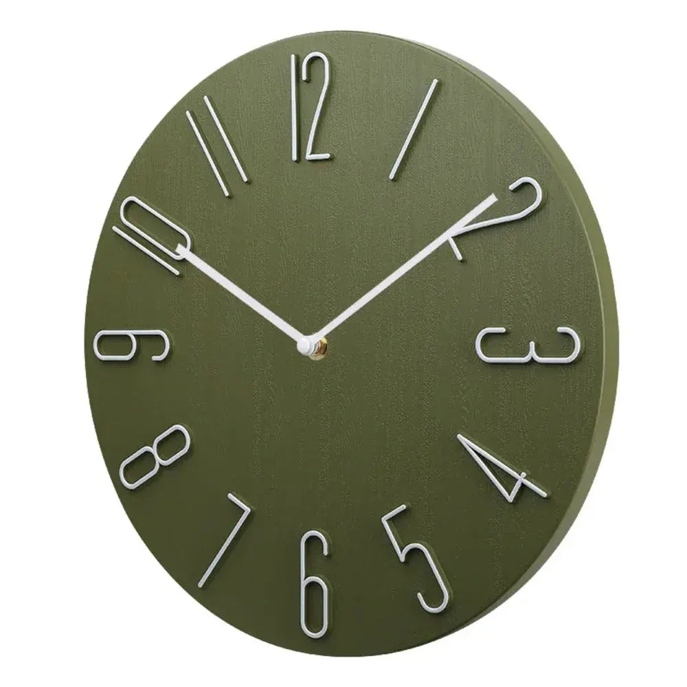 Silent Round Wall Clock for Home & Office Decor
