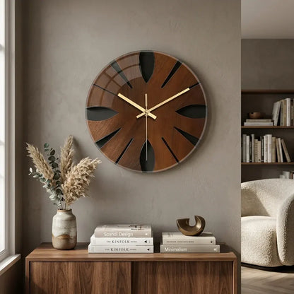 Silent Wooden Wall Clock | Artistic & Elegant Home Décor