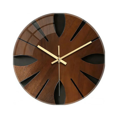 Silent Wooden Wall Clock | Artistic & Elegant Home Décor