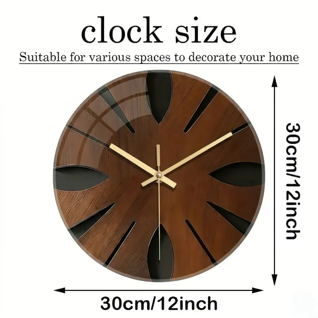 Silent Wooden Wall Clock | Artistic & Elegant Home Décor