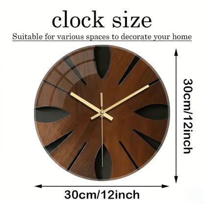 Silent Wooden Wall Clock | Artistic & Elegant Home Décor