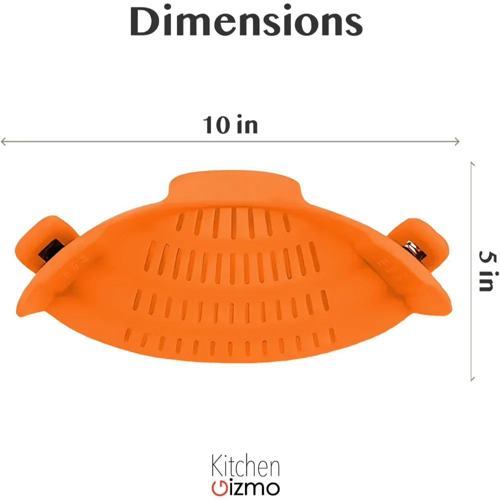 Silicone Clip-On Pot Strainer for Pasta and Colander Draining