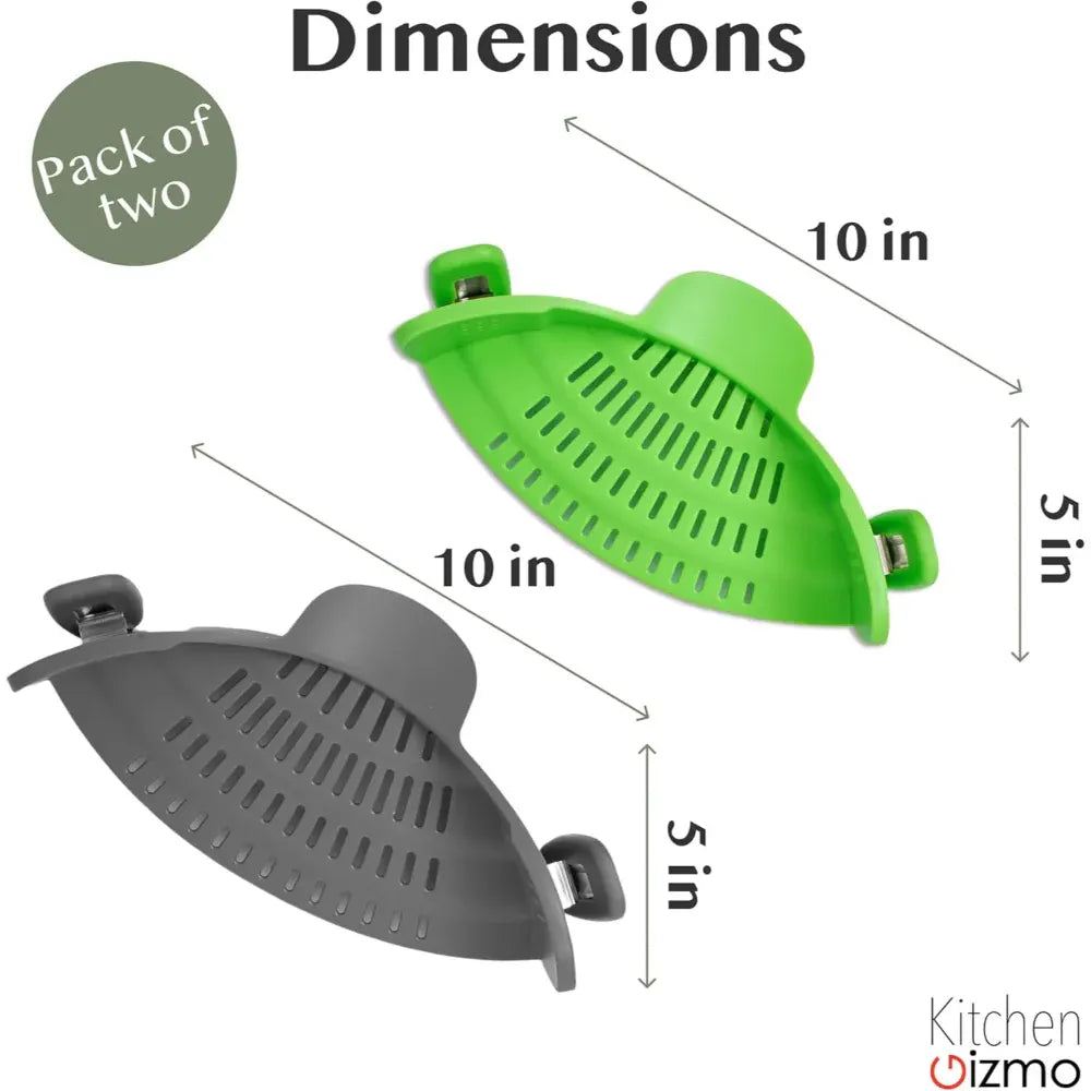 Silicone Clip-On Pot Strainer for Pasta and Colander Draining