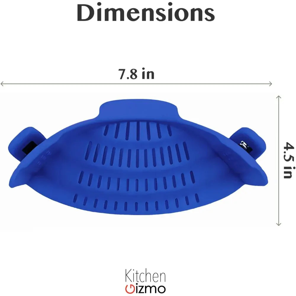 Silicone Clip-On Pot Strainer for Pasta and Colander Draining