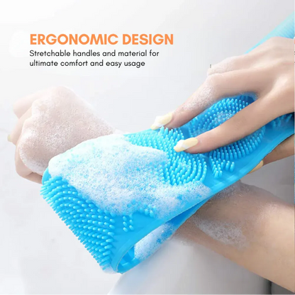 Silicone Exfoliating Body Scrubber Shower Bath Massager Brush