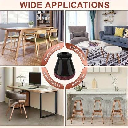 Silicone Furniture Leg Caps - Scratch-Resistant Chair Floor Protectors