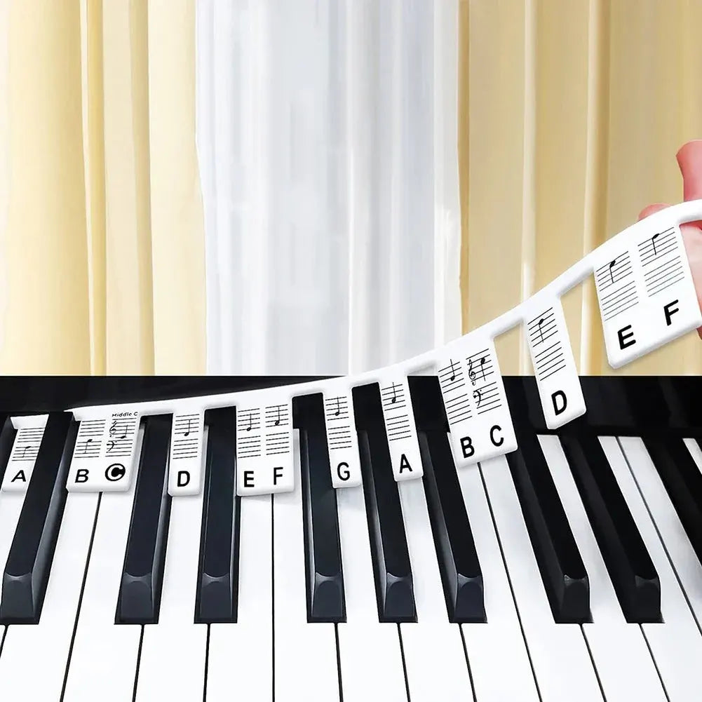 Silicone Piano Key Note Labels for Keyboard Learning