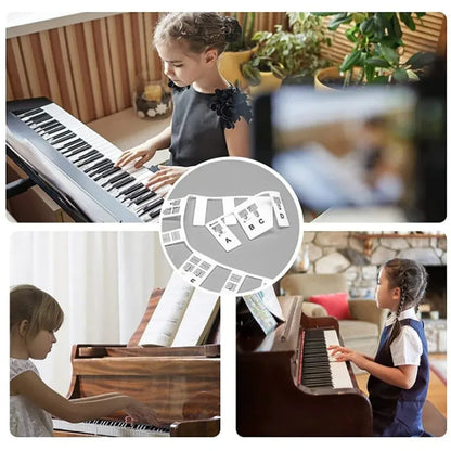 Silicone Piano Key Note Labels for Keyboard Learning