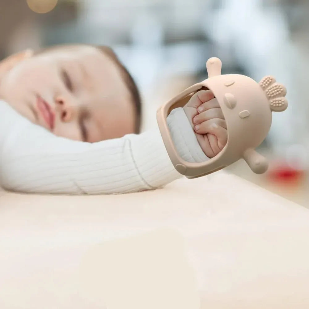 Silicone Teething Mitten Glove for Soothing Sore Baby Gums