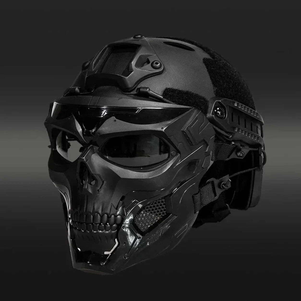 Skull Face Tactical Helmet Mask for Outdoor Halloween Costume Gear