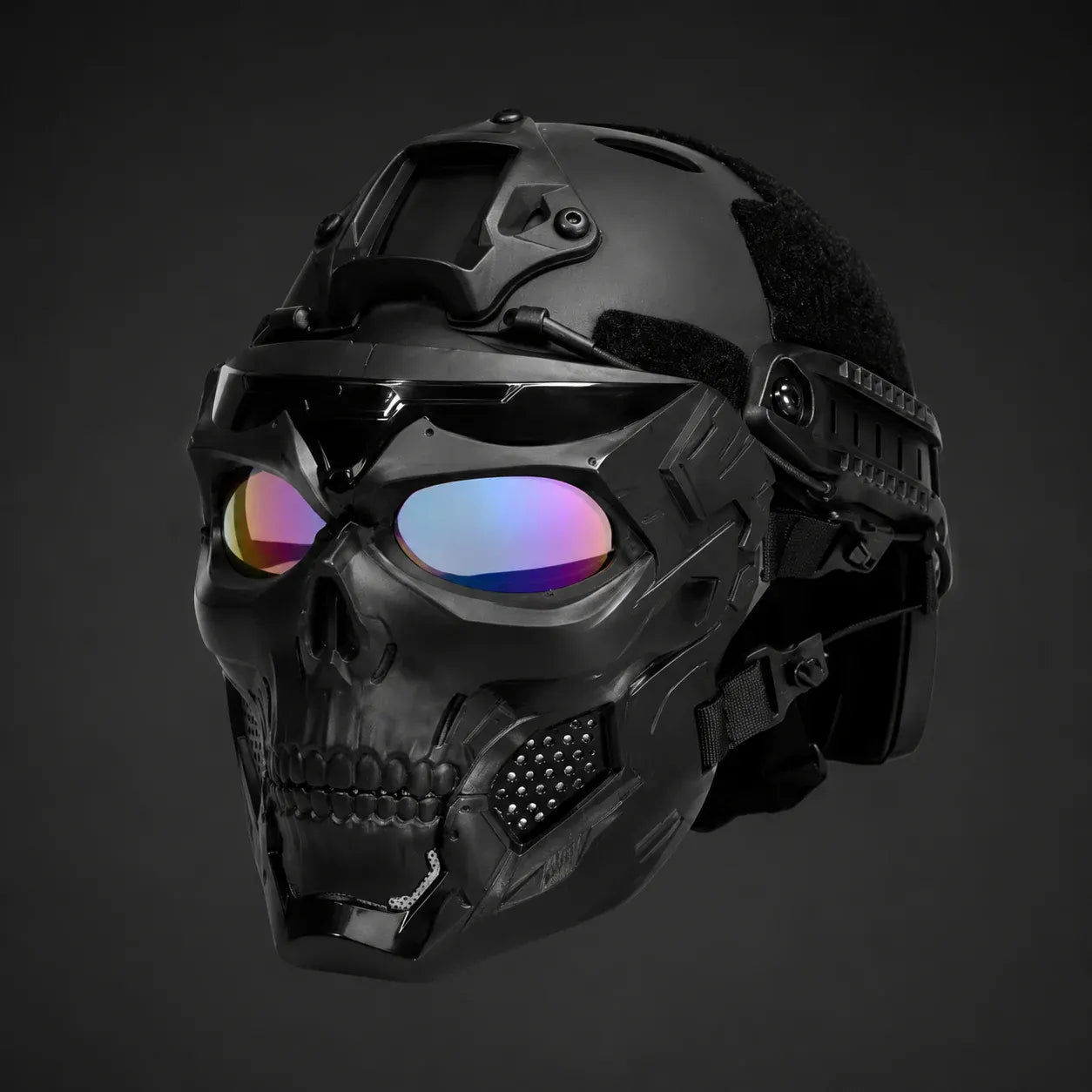 Skull Face Tactical Helmet Mask for Outdoor Halloween Costume Gear