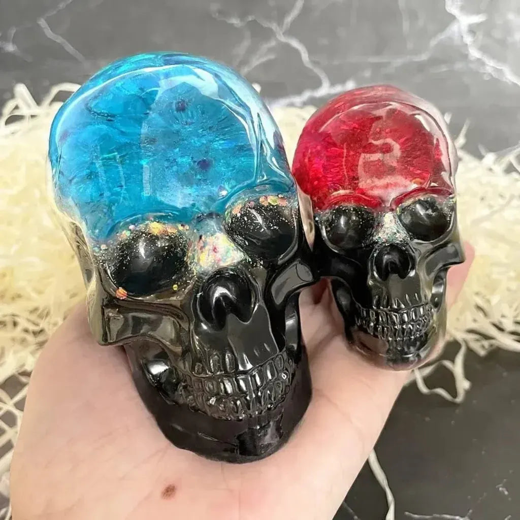 Skull-Shaped Silicone Mold for Halloween Crafts & Decor