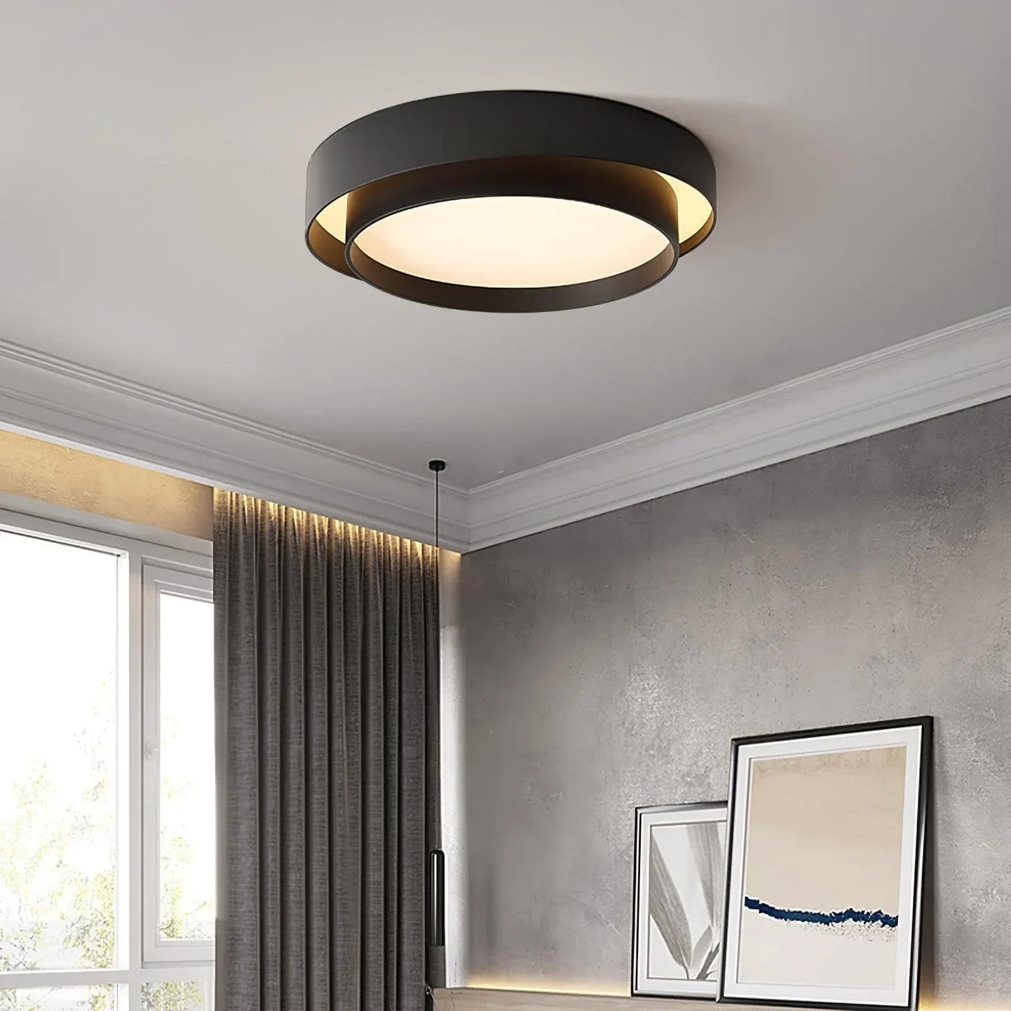 Sleek Modern LED Flush Mount Ceiling Lamp with Elegant Design