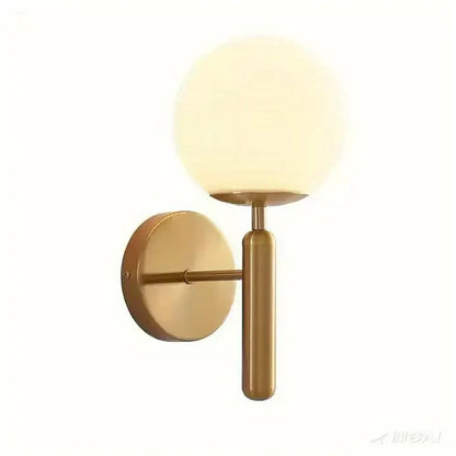 Sleek Round Glass Wall Sconce with Polished Metal Semi-Flush Mount Fixture
