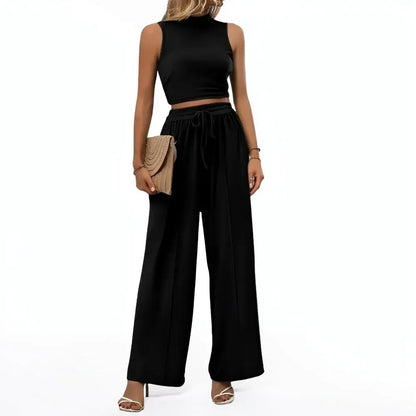 Sleeveless Wide-Leg Casual Jumpsuit for Women, Comfy Lounge Romper