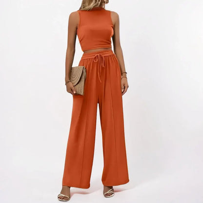 Sleeveless Wide-Leg Casual Jumpsuit for Women, Comfy Lounge Romper