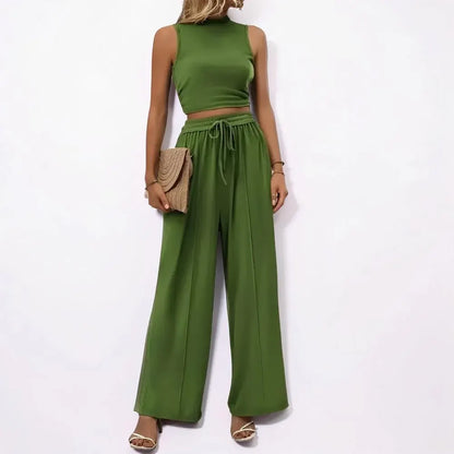 Sleeveless Wide-Leg Casual Jumpsuit for Women, Comfy Lounge Romper