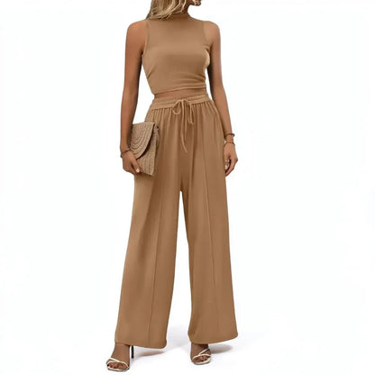 Sleeveless Wide-Leg Casual Jumpsuit for Women, Comfy Lounge Romper