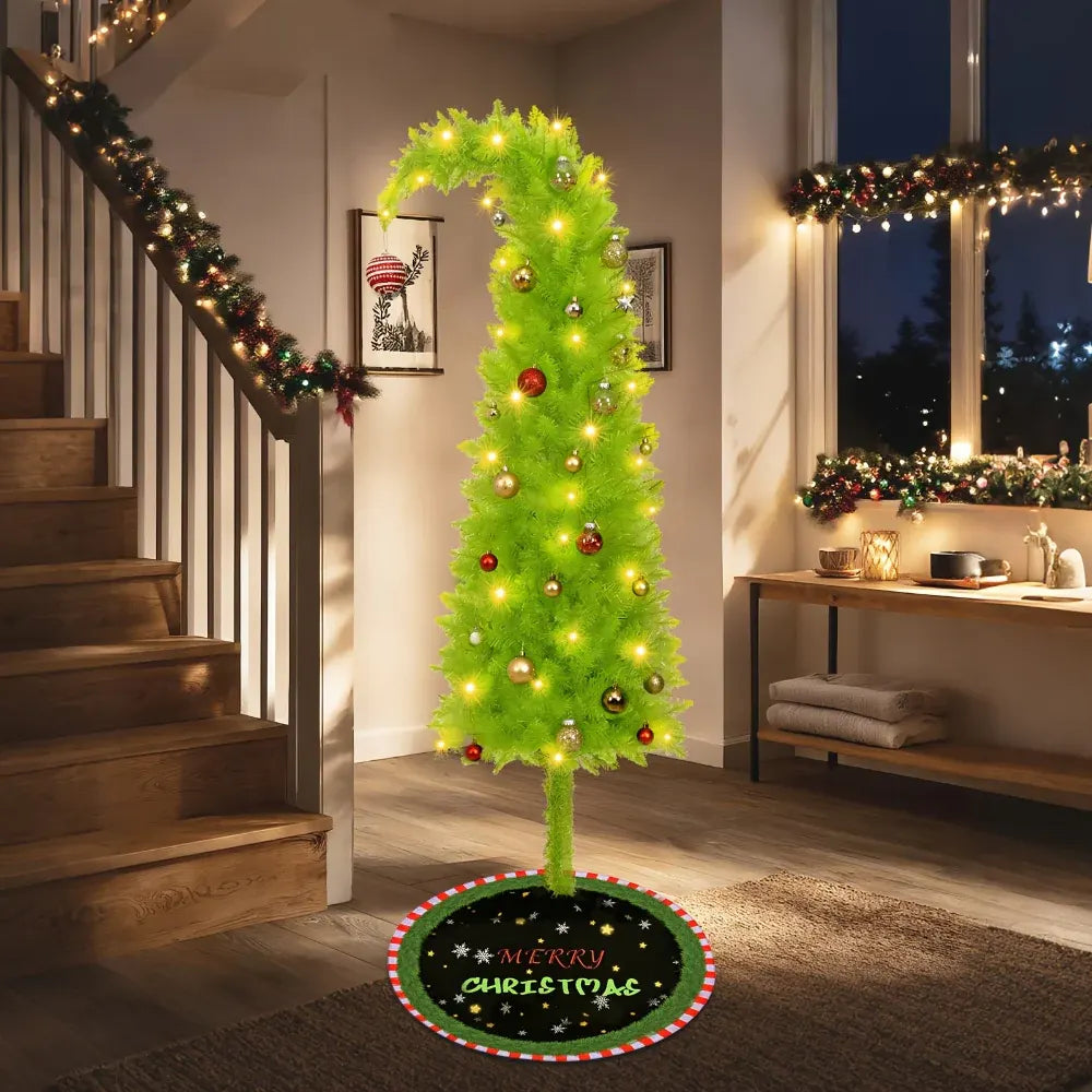 Slim Artificial Christmas Tree Seasonal Floor Home Display Decor