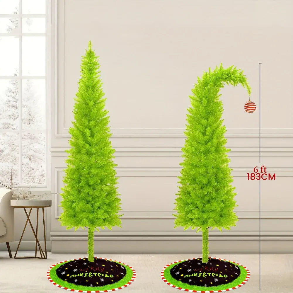 Slim Artificial Christmas Tree Seasonal Floor Home Display Decor