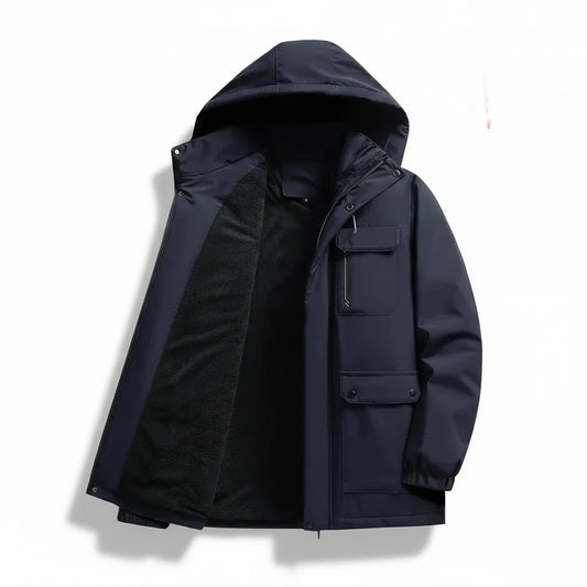 Slim-Fit Waterproof Quilted Down Coat for Men