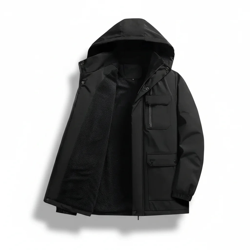 Slim-Fit Waterproof Quilted Down Coat for Men