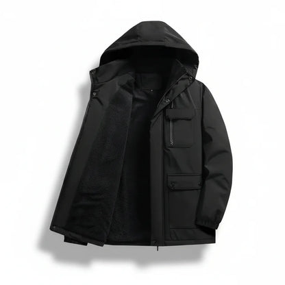 Slim-Fit Waterproof Quilted Down Coat for Men