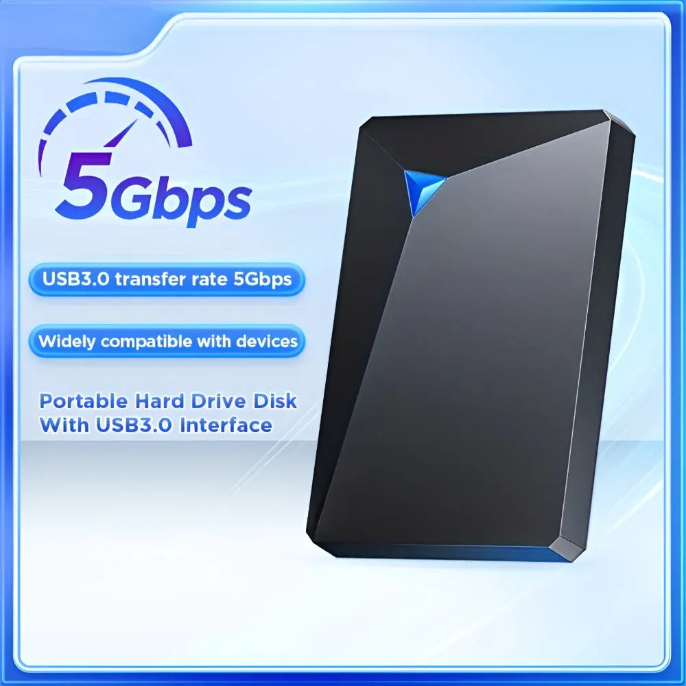 Slim Portable External USB Hard Drive Storage Device