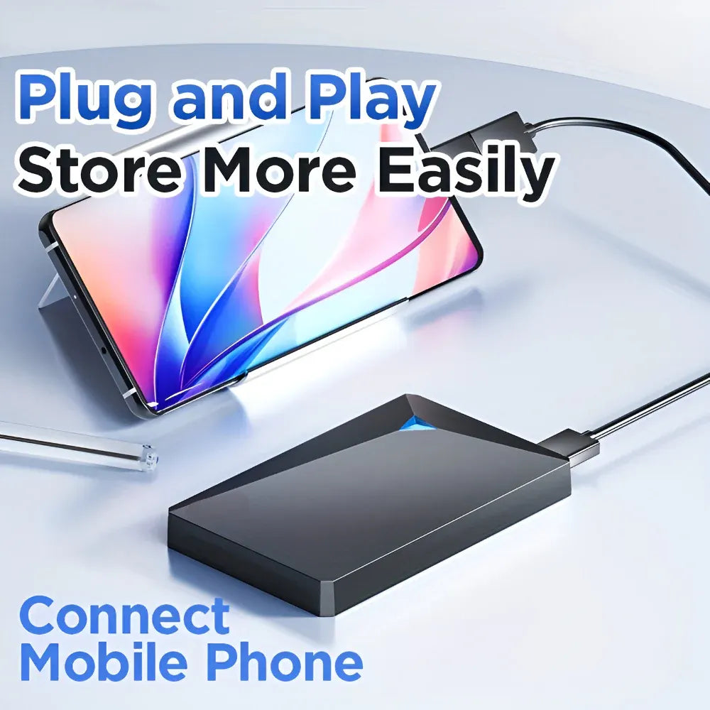 Slim Portable External USB Hard Drive Storage Device
