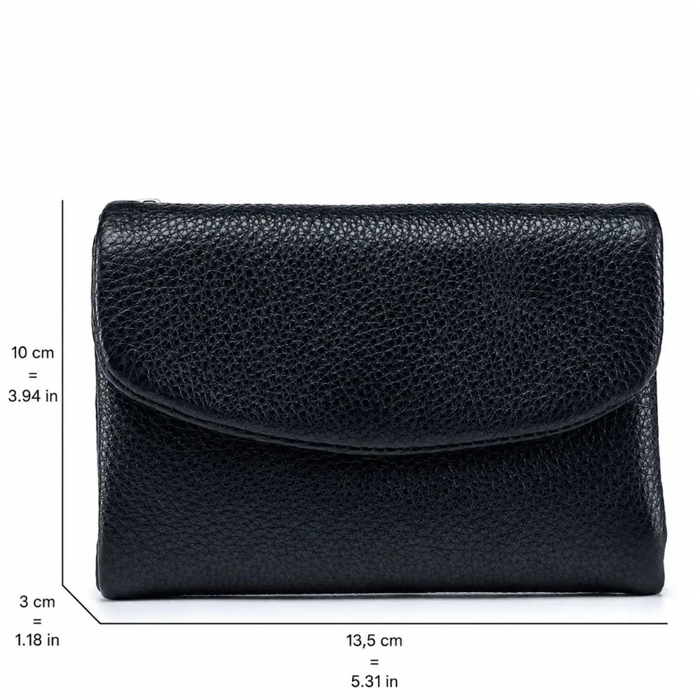 Slim RFID-Blocking Card Holder Wallet with Coin Pocket for Women