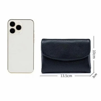 Slim RFID-Blocking Card Holder Wallet with Coin Pocket for Women
