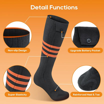 Smart App-Controlled Heated Socks with Adjustable Temperature for Outdoor Use