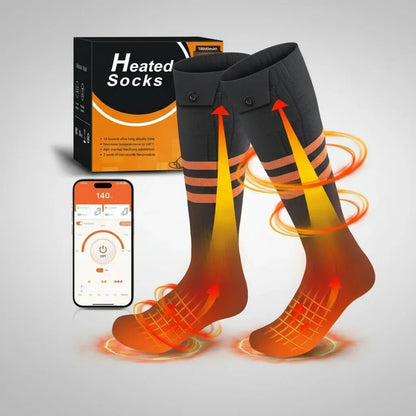 Smart App-Controlled Heated Socks with Adjustable Temperature for Outdoor Use