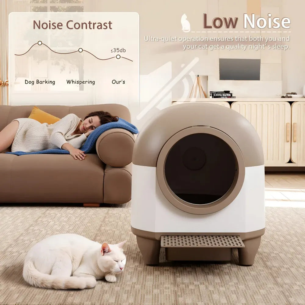Smart App-Controlled Self-Cleaning Cat Litter Box
