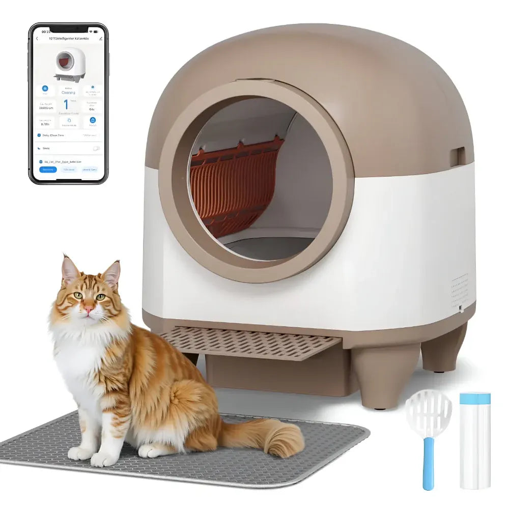 Smart App-Controlled Self-Cleaning Cat Litter Box